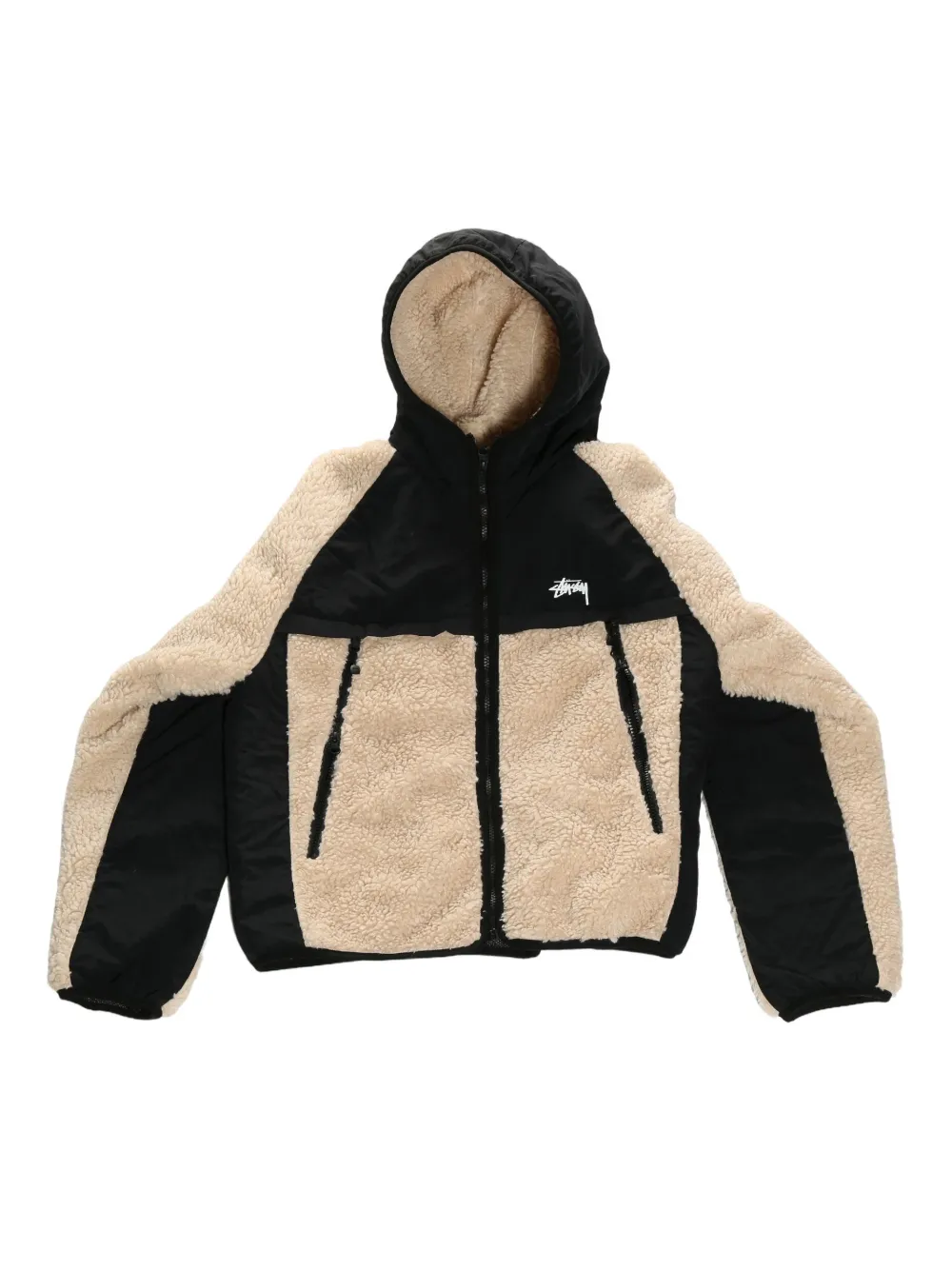 Stüssy panelled fleece jacket