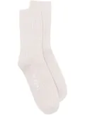 N.Peal ribbed house socks - Neutrals