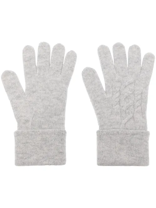 Gants en maille torsadée - N.Peal - Modalova