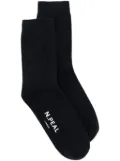 N.Peal ribbed cashmere socks - Blue