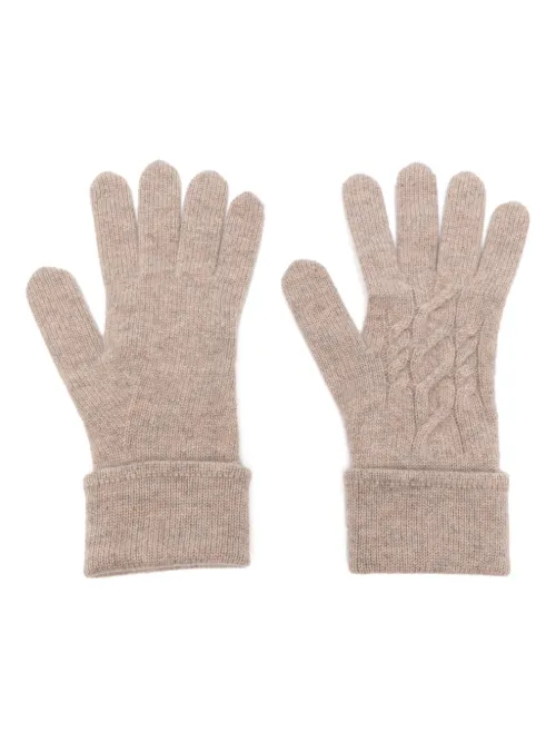 Gants en maille torsadée - N.Peal - Modalova