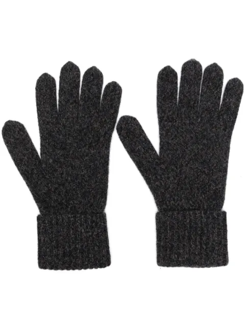 N.Peal cashmere ribbed gloves