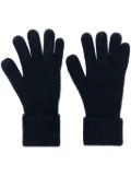 N.Peal ribbed cashmere gloves - Blue