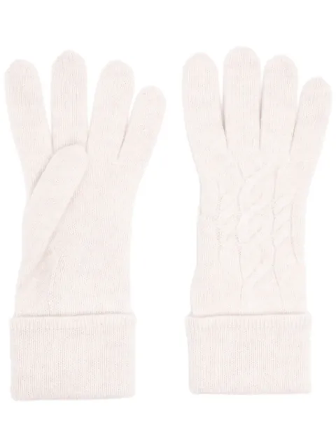 N.Peal Cable Cashmere Gloves