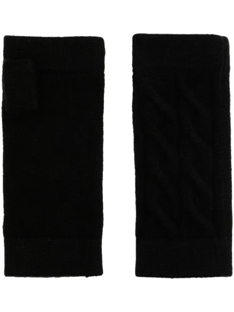 N.Peal Cable Fingerless Cashmere Gloves