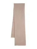 N.Peal short ribbed scarf - Brown
