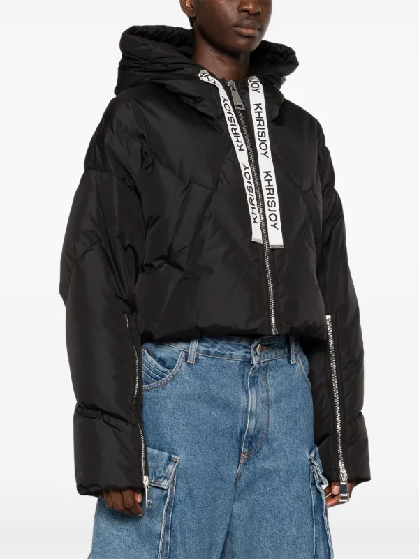 Khrisjoy Iconic Cropped Puffer Jacket Black FARFETCH ID