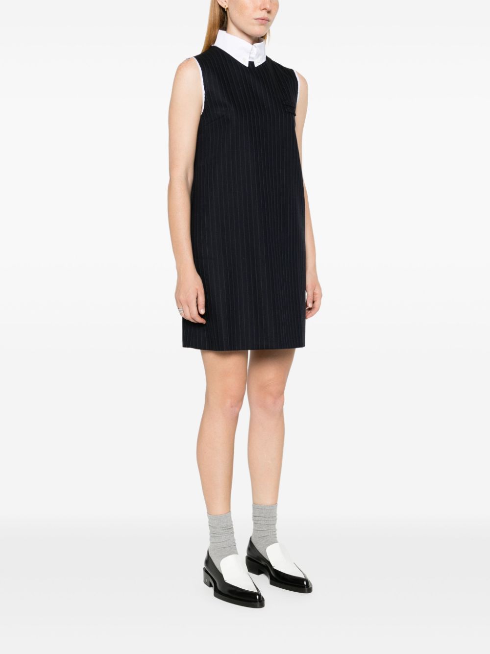 Miu Miu logo-applique mini dress Women