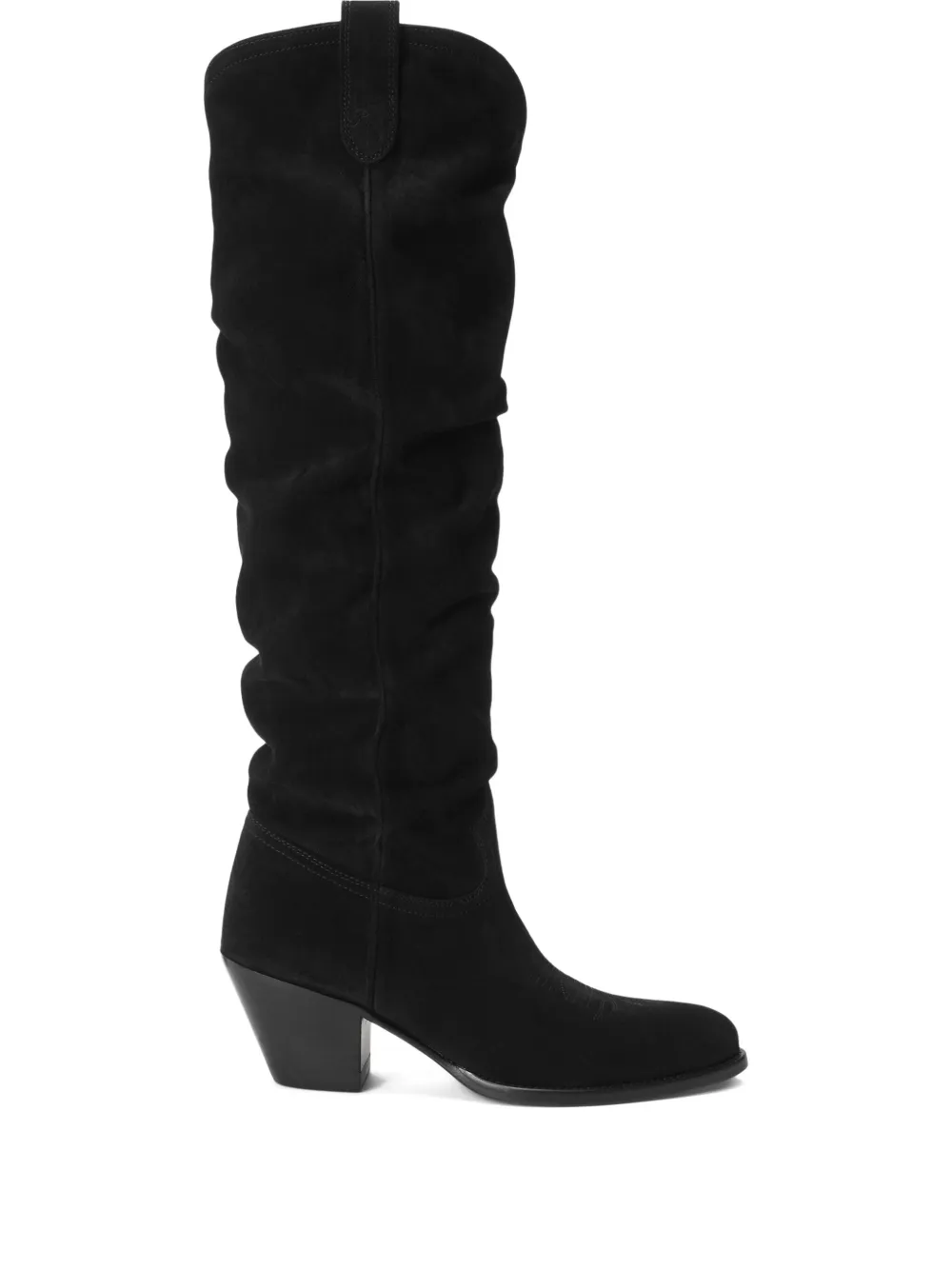 Polo Ralph Lauren 35mm Suede Knee-high Boots In Black