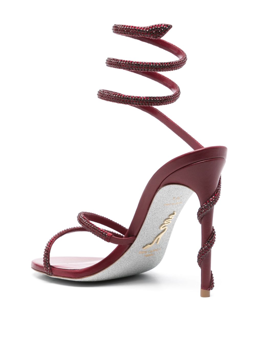 Shop René Caovilla 105mm Margot Sandals In Red