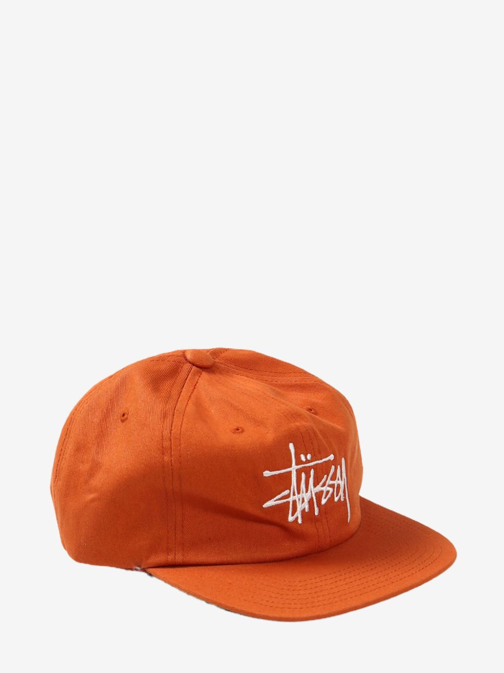 Stüssy embroidered-logo cotton cap - Oranje