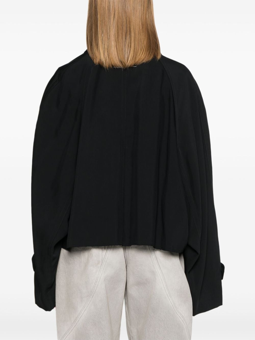 Shop Mm6 Maison Margiela Twill Jacket In Black