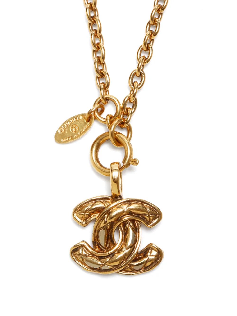 CHANEL Pre-Owned 1990s CC pendant necklace - Goud