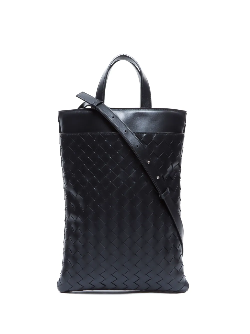 Bottega Veneta Pre Owned Intrecciato two way Handbag Black FARFETCH