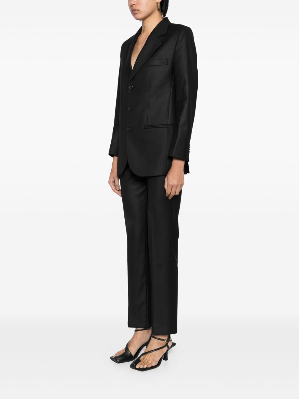 Shop Bettter Single-breasted Straight Suit In Black