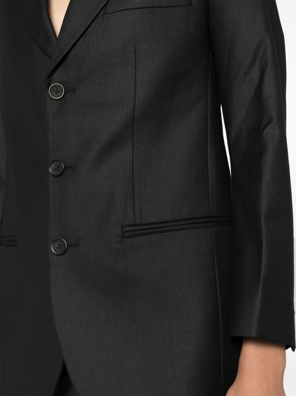 Shop Bettter Single-breasted Straight Suit In Black