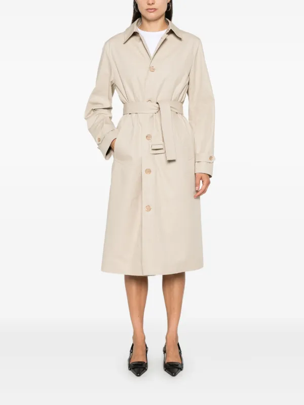 【関税&送料込み】Moschino Beige Cotton Blend Trench Coat MOSCHINO JEANS Chain link-detail Trench Coat | Neutrals