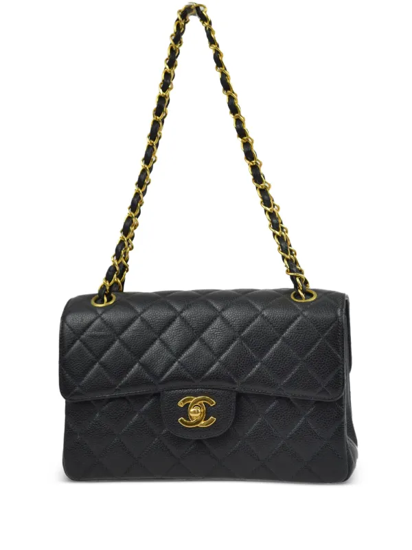 CHANEL Pre-Owned 1997 Both Side Classic Flap Shoulder Bag Black