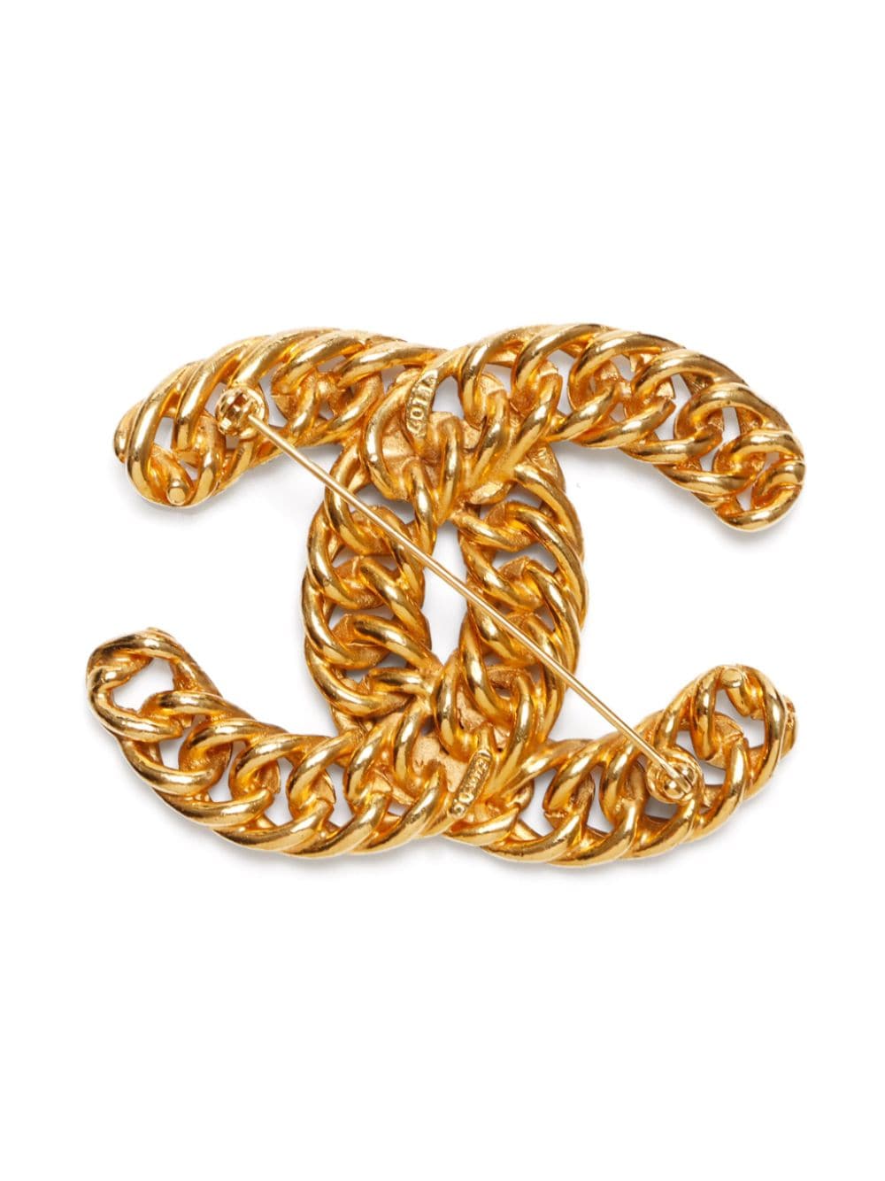 CHANEL Pre-Owned 1990s CC brooch - Goud