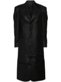BETTTER layered single-breasted coat - Black