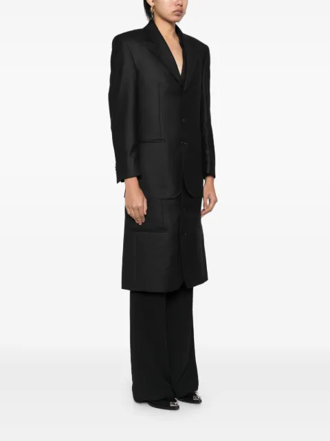 BETTTER layered single-breasted coat CT00078BK - 2