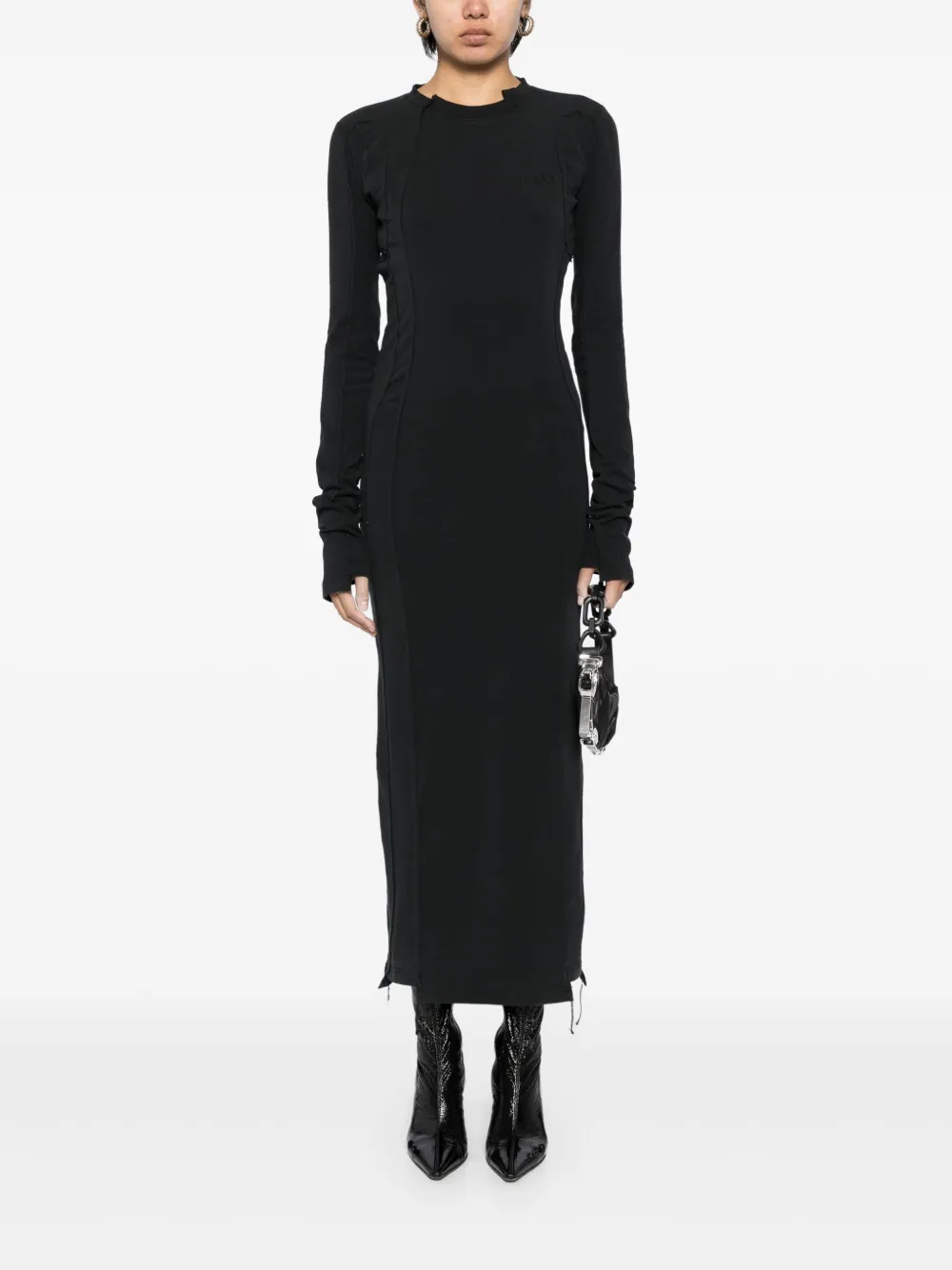 VETEMENTS Jurk met geborduurd logo - Zwart