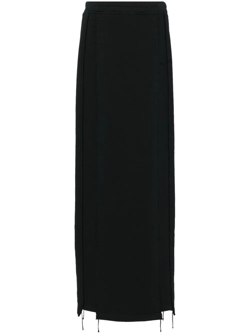VETEMENTS embroidered jersey maxi skirt – Black