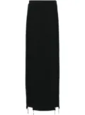 VETEMENTS embroidered jersey maxi skirt - Black