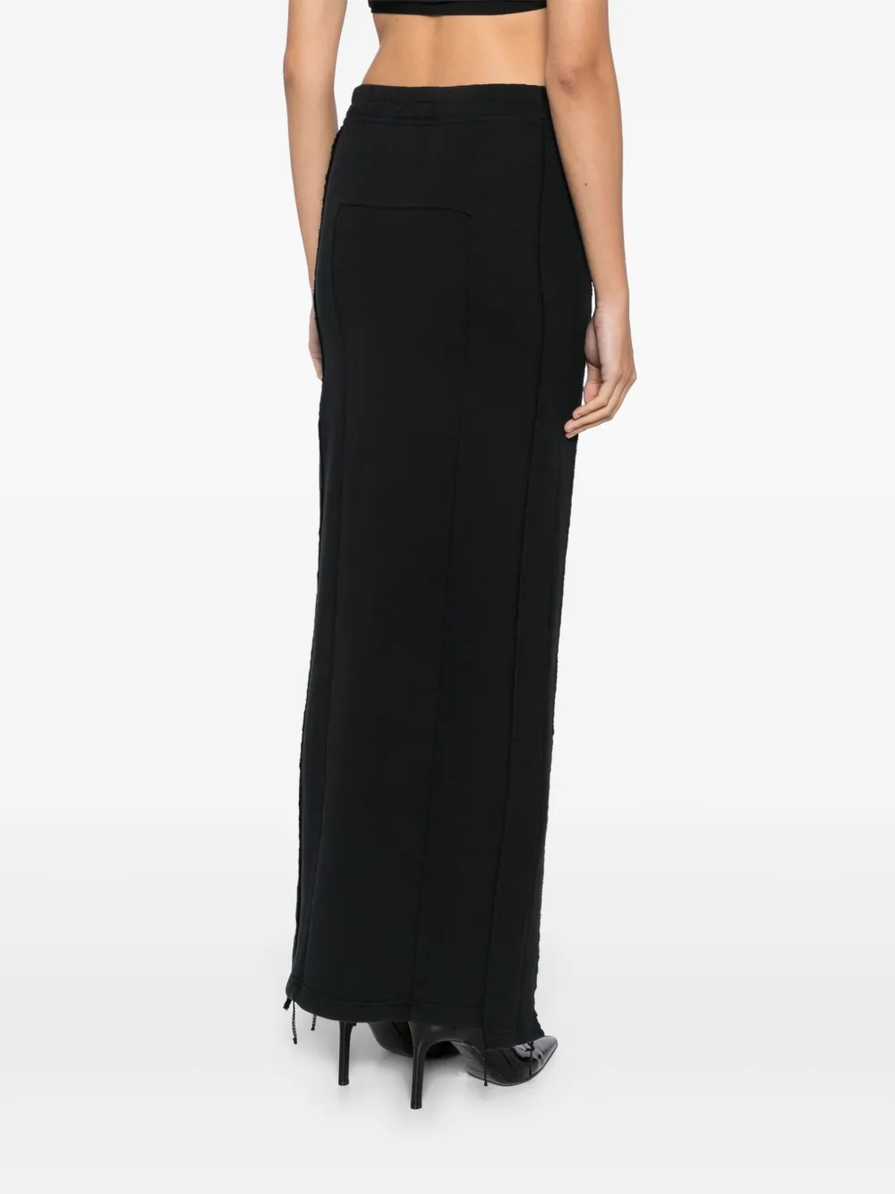 VETEMENTS Jersey maxi-rok met borduurwerk Zwart