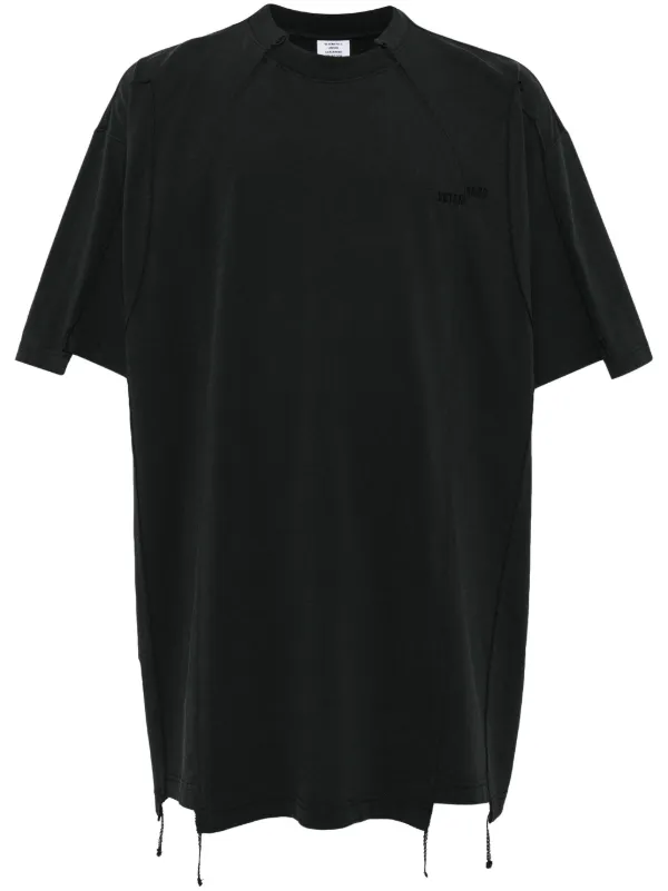 VETEMENTS Embroidered Cotton t-shirt Black FARFETCH UZ