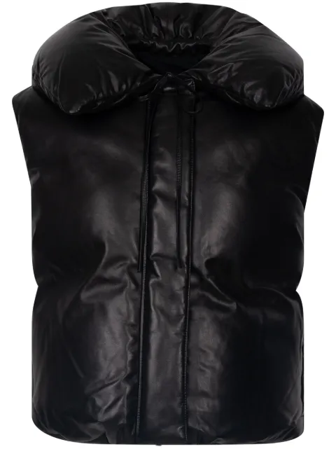 Jil Sander leather padded gilet 