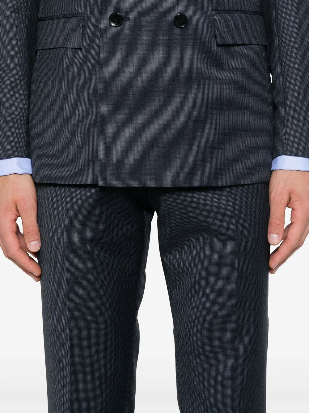 BOSS virgin-wool double-breasted Suit | Blue | FARFETCH