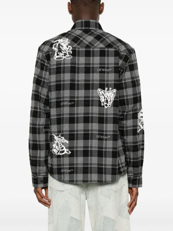 Off-White Character Check Shirt | Black | FARFETCH