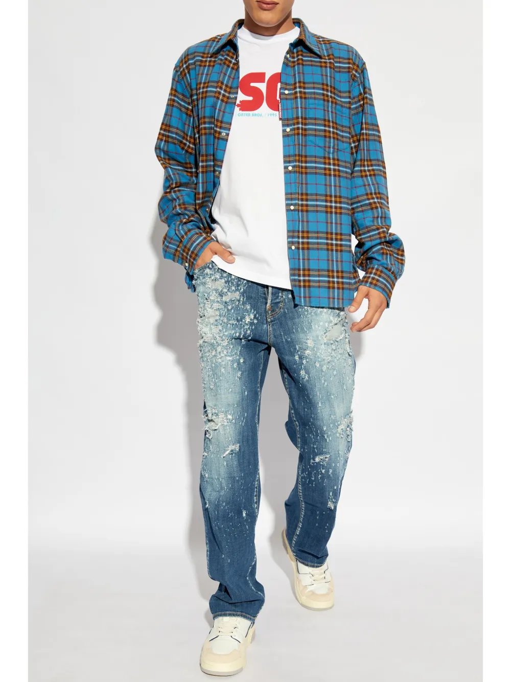 Cheap DSQUARED2 distressed jeans Men