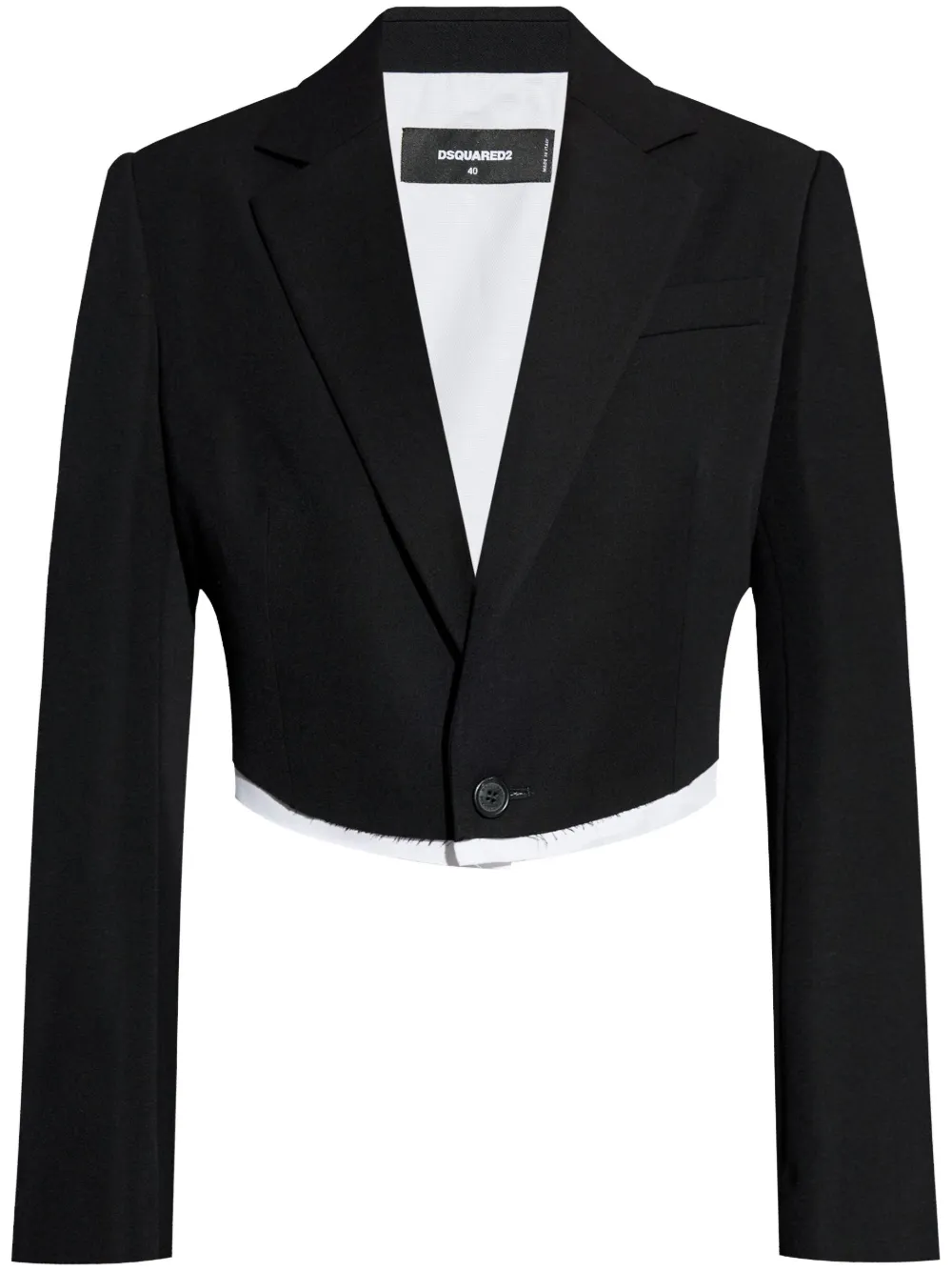 DSQUARED2 Blazer met gerafelde afwerking Zwart