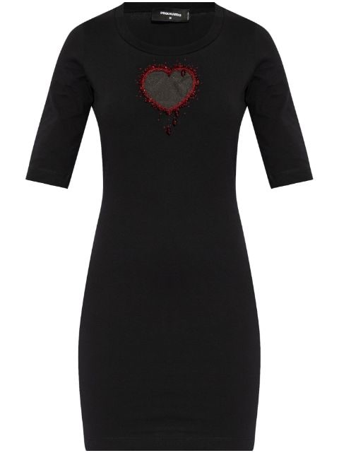 DSQUARED2 logo-embellished cotton mini dress