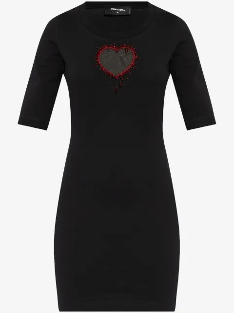 DSQUARED2 logo-embellished cotton mini dress