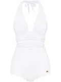 Dolce & Gabbana plunge-neck swimsuit - White