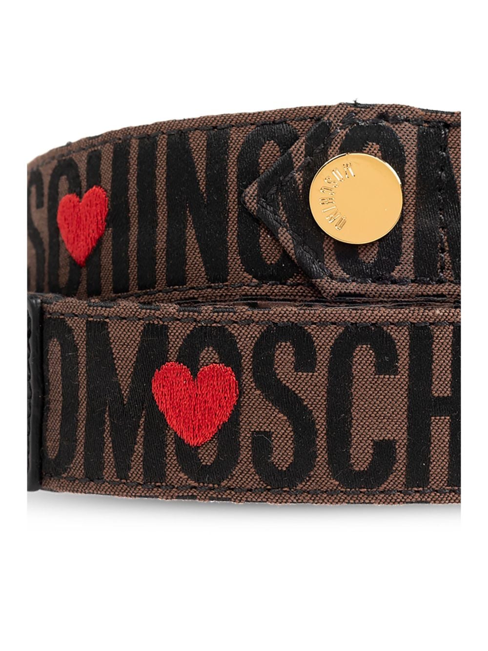 Shop Moschino Logo-jacquard Dog Leash In Braun