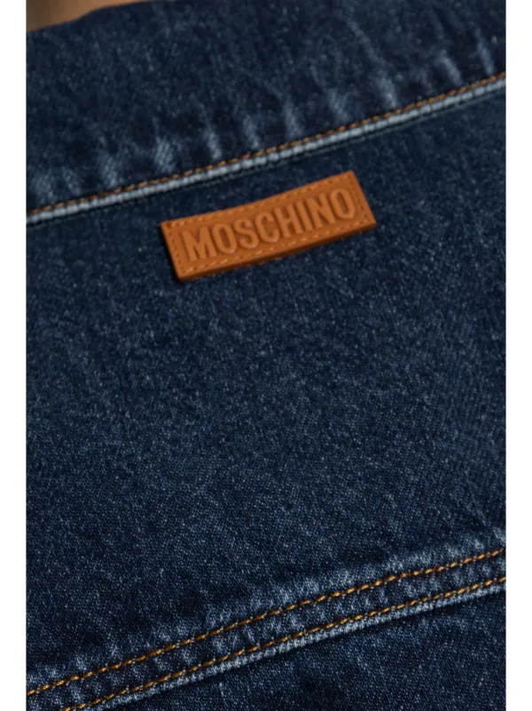 MOSCHINO JEANS 総柄 長袖シャツ Sサイズ イタリア製 ビンテージ 