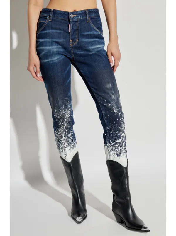 お歳暮 のし DSQUARED2 JP FARFETCH | ブルー | ジーンズ ペイント パンツ
