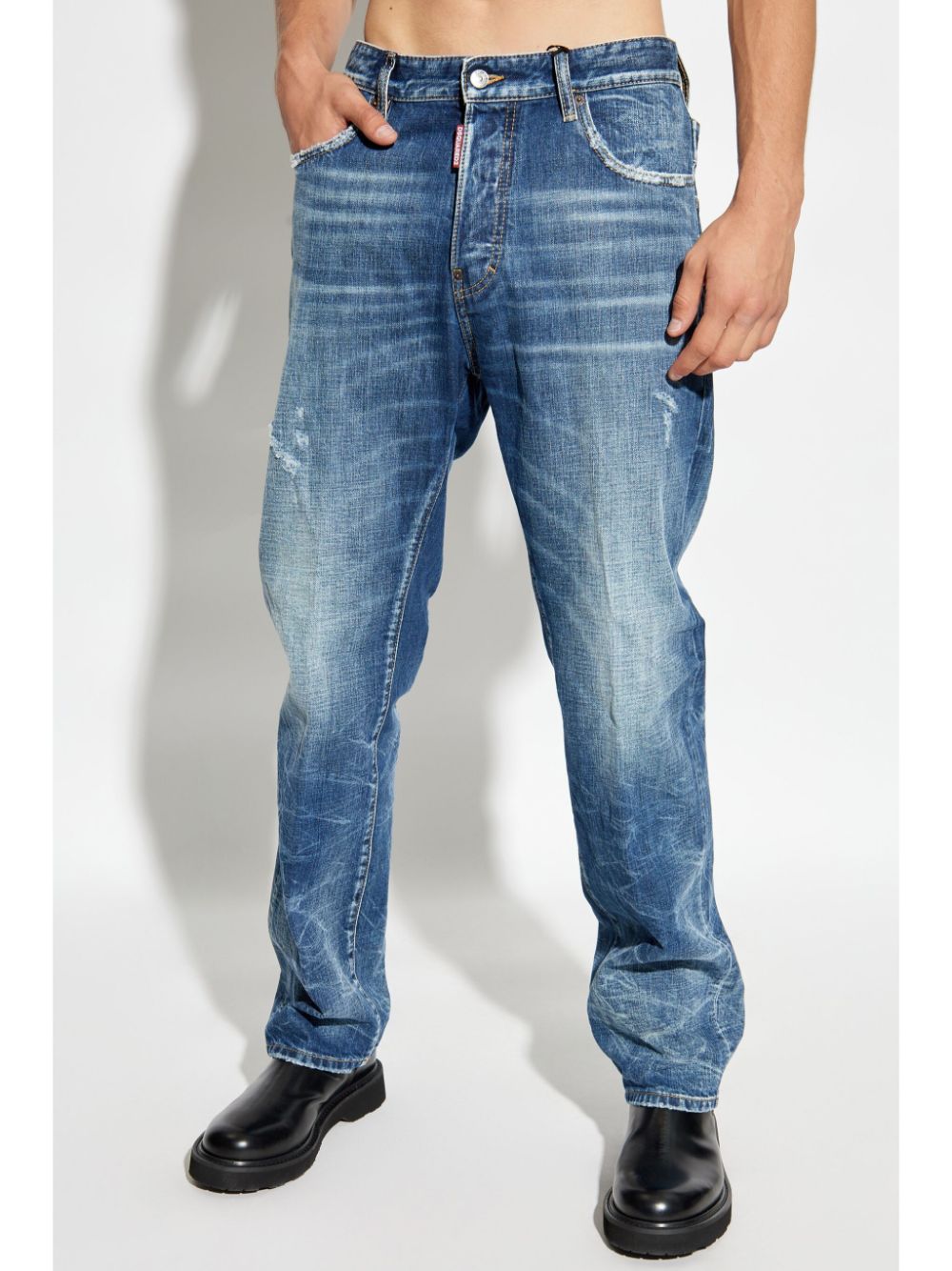 DSQUARED2 layered distressed jeans Men