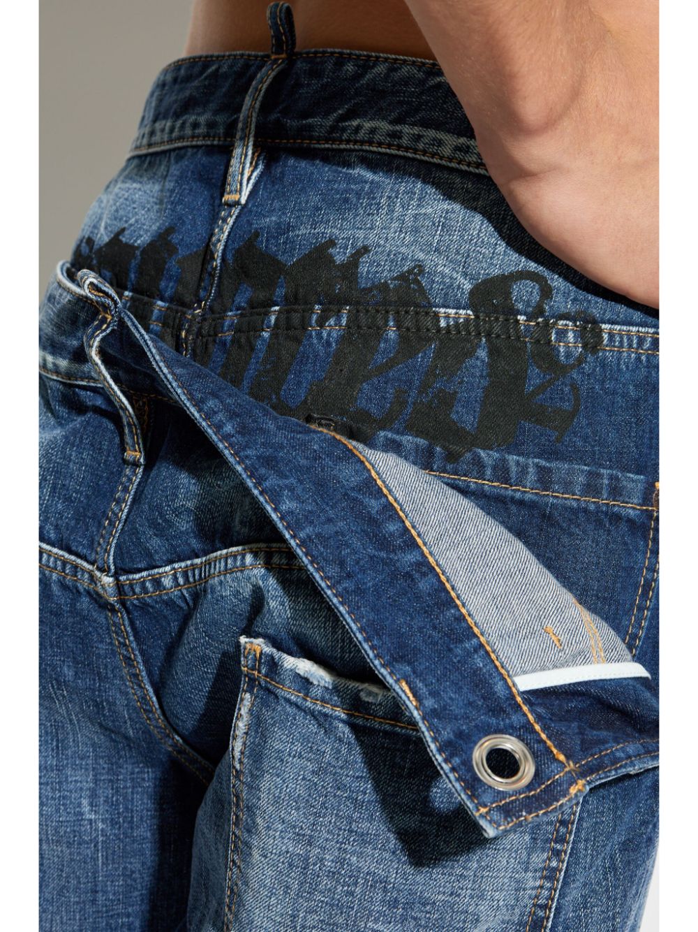 DSQUARED2 layered distressed jeans Men