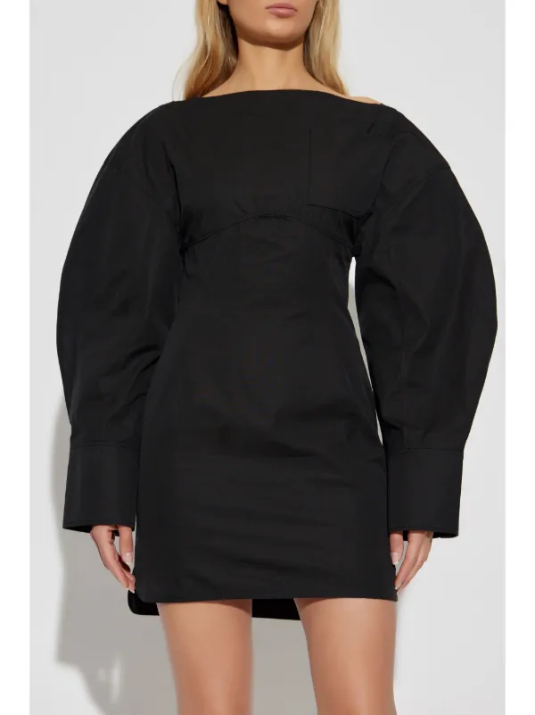 【JACQUEMUS】 La Robe Chemise ドレス 243DR1241519990 Jacquemus La Robe Chemise Casaco Dress | Black | FARFETCH