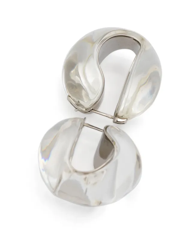 Coperni Logo Earrings | White | FARFETCH