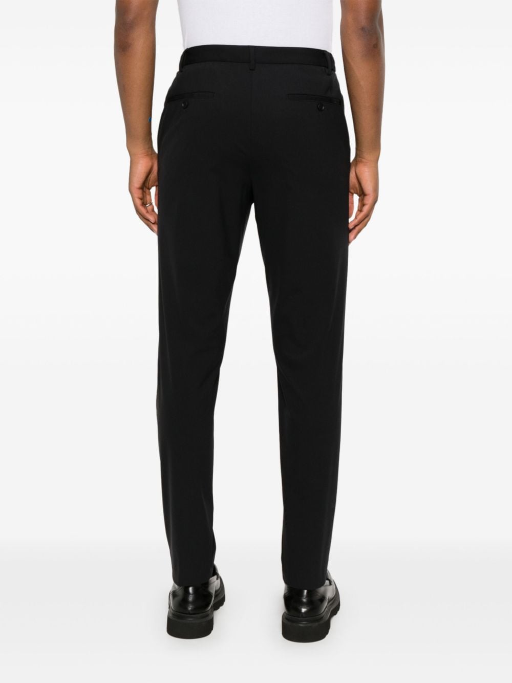 Shop Hugo Boss Straight-leg Trousers In Black