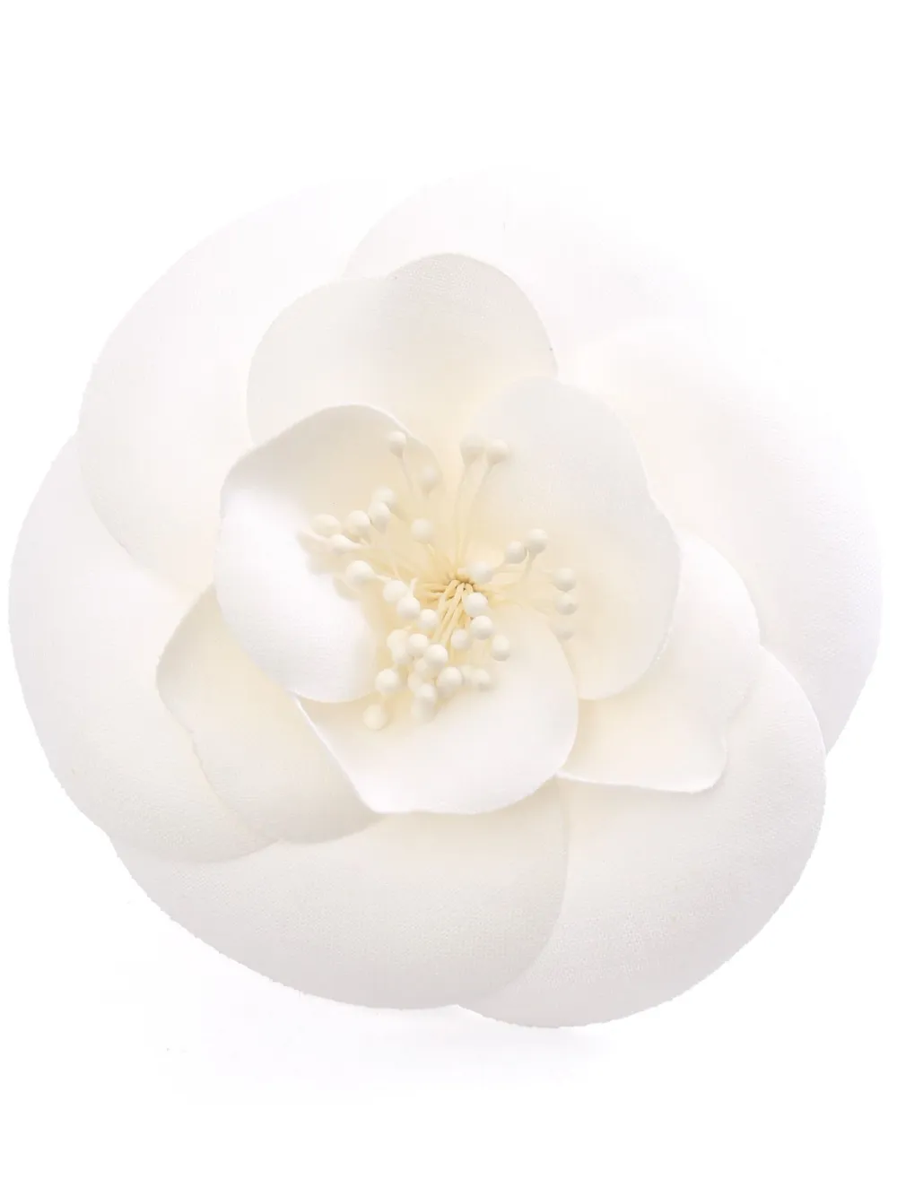 CHANEL Pre-Owned 1986-1988 Camellia cotton brooch - White