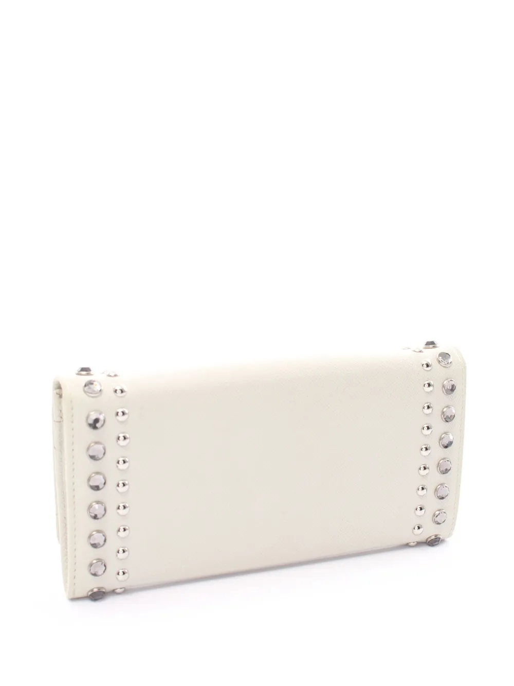 Prada Pre-Owned 2000s studded leather wallet - Wit