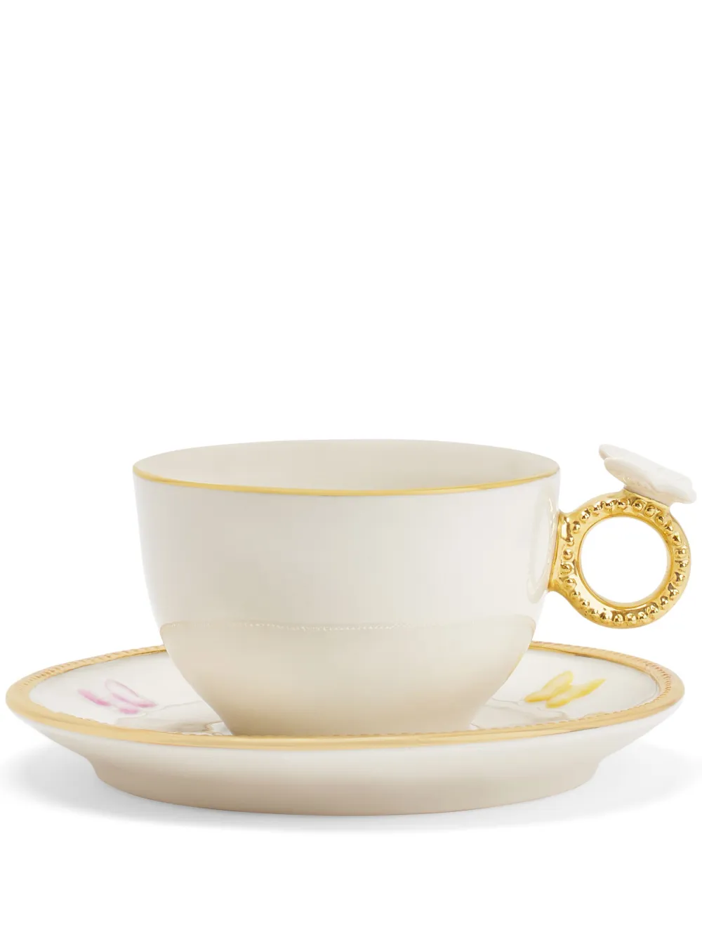 VILLARI lot tasse-soucoupe Butterfly - Blanc