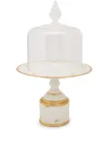 VILLARI embossed bow detailing cake stand - White